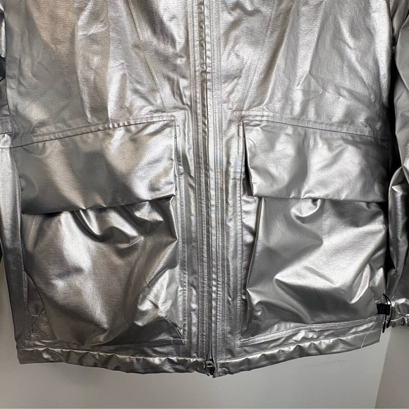 Lululemon Lab | Metallic Foil Hooded Jacket | Relaxed Fit | Sz XS | Silver | EUC - Picture 3 of 8